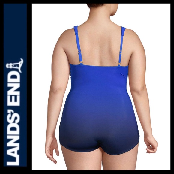 NWOT Lands’ End Slendersuit Skirted One Piece Swimsuit - Picture 4 of 10